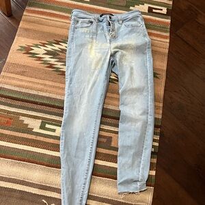 Liverpool white washed high-rise ankle jeans